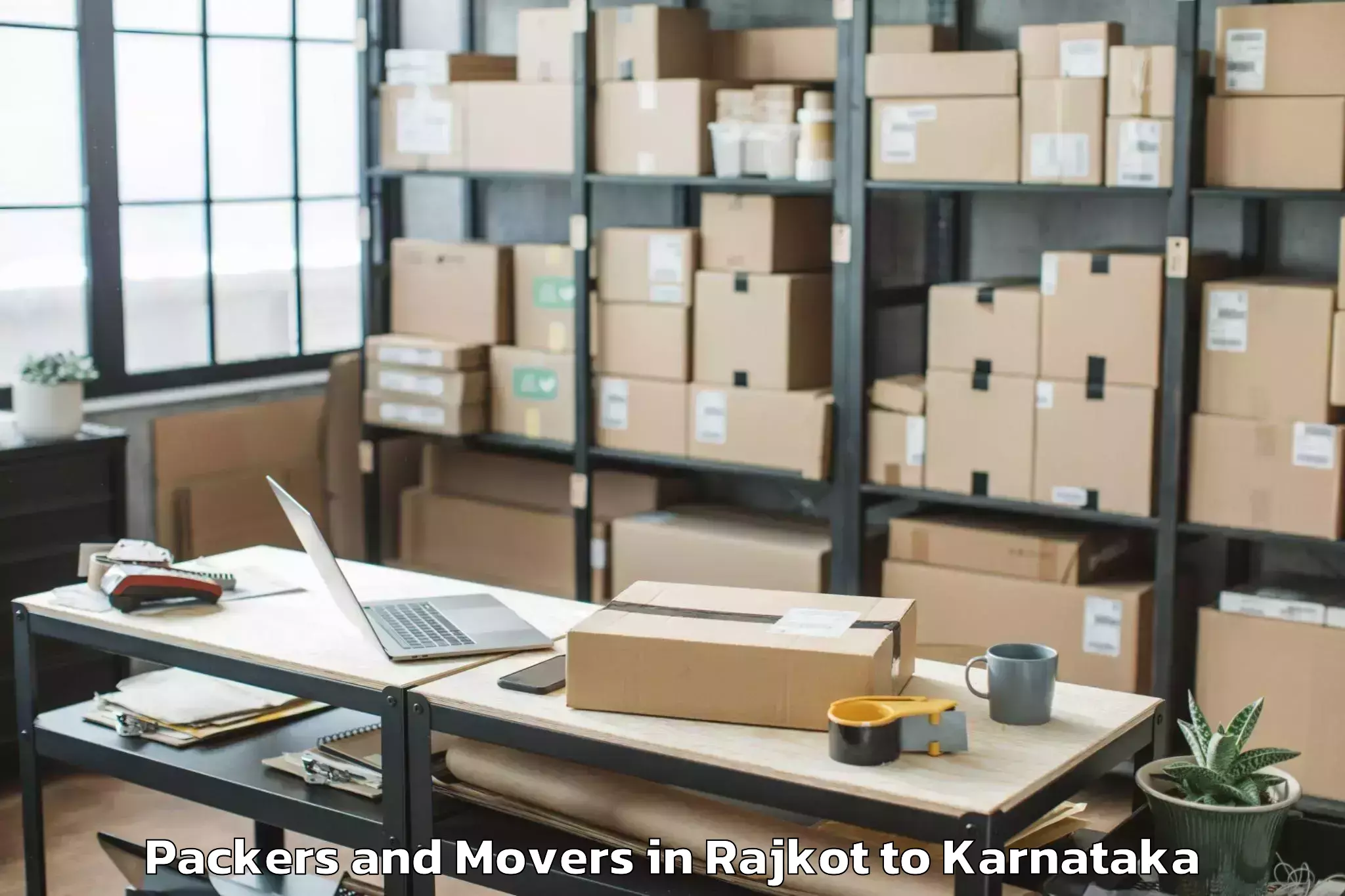 Top Rajkot to Holesirigere Packers And Movers Available